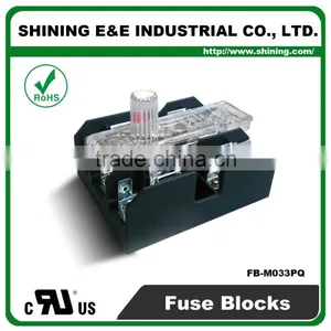 FB-M033PQ 600V 30 Amp 3 Pole 10x38 Midget Fuse Holder Block thumbnail-4