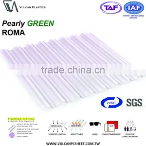 Translucent Polycarbonate Corrugated ROMA Sheet Ideal for Greenhouse (Pearly Green ROMA) thumbnail-5