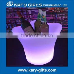 Cooler Ice Container Champagne Plastic LED Illuminated Ice Bucket thumbnail-1