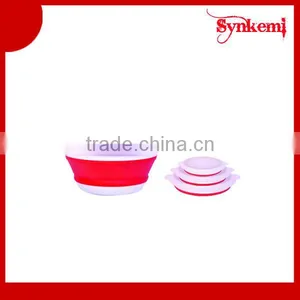 Portable Food Grade Folding Bowl With Lid thumbnail-1