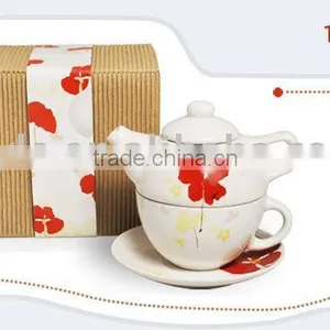 Ceramic Tea Pot With Decal Printing thumbnail-1