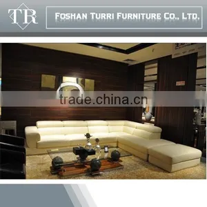 High Quality Italian Geniune Leather Corner Sofa , White Leather Sofa thumbnail-2