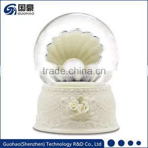 Snowglobes for Birthday Present Pearl in Oyster Shell Gift Snow Globes thumbnail-1
