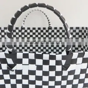 Cheap Large pp Strip Plastic Woven Basket thumbnail-3