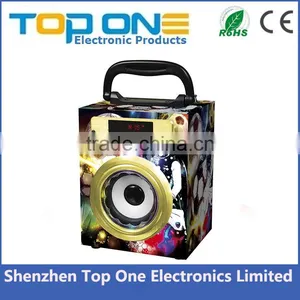 2016 Hot Selling Karaoke Portable Wood USB Music Speaker With FM Radio thumbnail-2