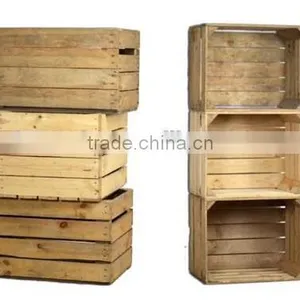 Set of 3 Vintage Wooden Boxes Without Lid thumbnail-2