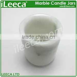 Hot Sale Round White Marble Candle Holders thumbnail-6
