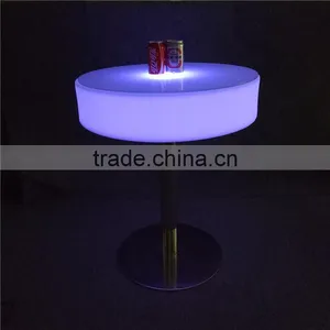 Commercial Bar Furniture Plastic LED Glowing Table With Different Sizes thumbnail-1
