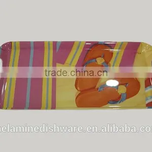 Custom Printing Rectangular Shape Melamine Serving Tray thumbnail-1