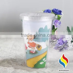 With Paper Insert Custom Double Wall Plastic Color Change Tumbler thumbnail-4
