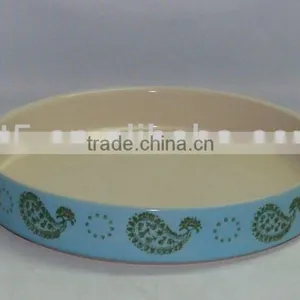 Round Ceramic Baking Pizza Dish thumbnail-1