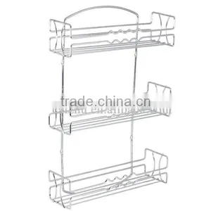 New Design 3 Tier Chrome Metal Wall Mounted Spice Rack thumbnail-1