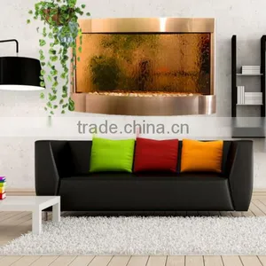 Wall Mounted Water Features Indoor Glass Water Fountain Interior Design for Beauty Salon thumbnail-1