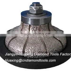 Vacuum Brazed Diamond Edge Profile Wheel/High Quality Brazed Diamond Router Bits thumbnail-1