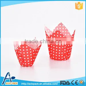 Latest Design Aviopack Customed Red Polka Dot Paper Loaf Pan Cup thumbnail-1