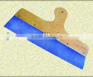 Wooden Handle Blue Steel Scraper thumbnail-1