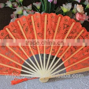 Promotional Chinese Bamboo Lace Foldable Fan thumbnail-2