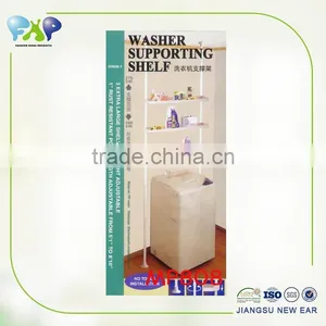 Home Decoration Adjustable Portable Standing Clothes Hanger With Plastic Shelf thumbnail-1