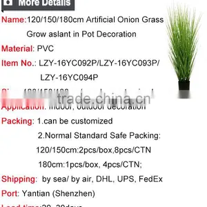 120 / 150 / 180 cm Wholesale Artificial Grass Onion Grass in Pot Artificial Pots Plants for Decoration thumbnail-6