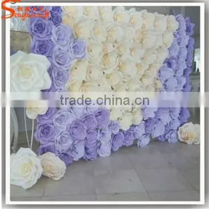 Man-made Artificial Flower Wall Wedding Decoration Artificial Flowers Walls New Design Customized Artificial Flower Wall thumbnail-5