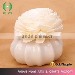 Reed Diffuser Handmade White Sola Wood Perfume Flowers 8CM thumbnail-2