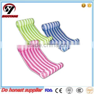 Logo Accept Wholesale Nylon Swimming Pool Floating Inflatable Water Hammock thumbnail-1