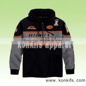 Motorcycle Zip Front Hooded Racing Jacket thumbnail-1