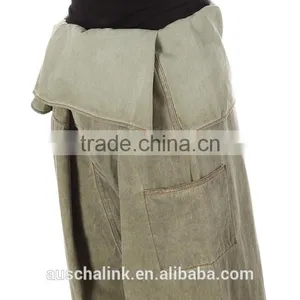 Custom Ladies Cropped Cotton Trousers Patterns New Design thumbnail-4