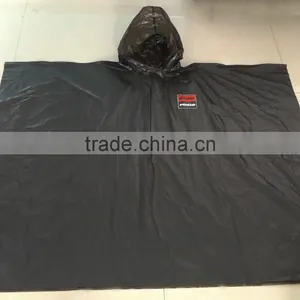 Adult Black PEVA Poncho thumbnail-1
