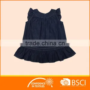 Baby Girl Summer Nice Denim Dress Kids Wear Stocklot thumbnail-4