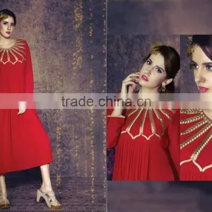Wedding Designer Poly Georgette Tops thumbnail-1