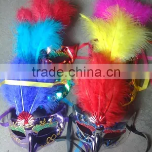 Feathered Venetian Party Mask for Sale thumbnail-1
