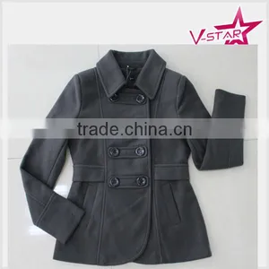 Lady's Wool Jacket Wholesale Fleece Coat thumbnail-1