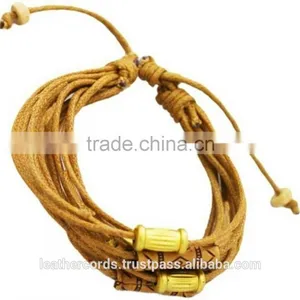 Most Selling Attractive Sude Leater Bracelets for All With Ties Designs Bead Bracelet and Smart Bracelet thumbnail-6