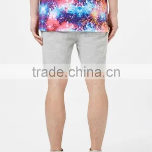 MGOO Hot Sale Raw Hem Sport Shorts Mens French Terry Cotton Shorts Plain Side Pockets Sweat Pants thumbnail-5