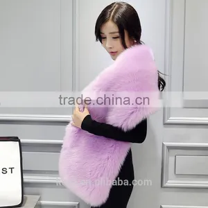 High Quality 2015 New Hot Sell Winter Ladies Top Fashion Faux Fox Fur Shawl Scarf Women's Warm Wrap thumbnail-6