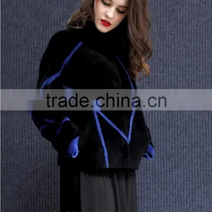 Real Fur Coat For Women Denim Tops & Jacket Female Sheepskin Coats Double-faced Fur Sheep Shearing Overcoat Free Sheepskin thumbnail-4