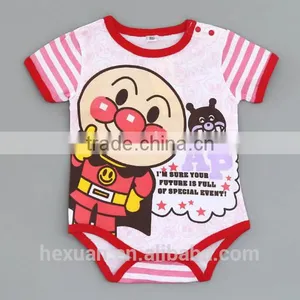 New Arrival Wholesale 100% Cotton Plain Color Baby Romper Short Sleeve Baby Summer Rompers thumbnail-3