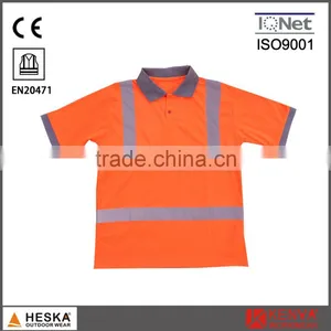 100% Polyester Eyesbird Knitted Polo Shirt Reflective High Visibility Wear Hi-vis T-shirt thumbnail-1