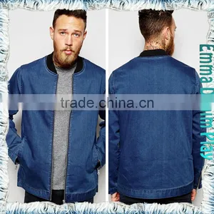 Free Shipping Fashion Blue Denim Jean Mens Zipper Jackets thumbnail-3