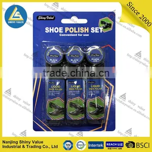 3*75ml Pack Blister Card Leather Care and Beautify Geltmen's Choice Liquid Shoe Polish thumbnail-1