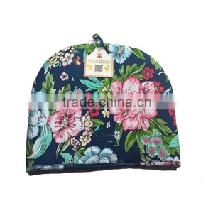 Wholesale Colorful Flower Pattern Tea Pot Cover Garden Style Cotton Tea Cosy thumbnail-1