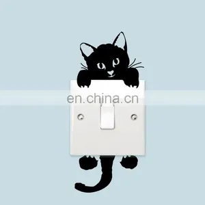 Funny Cute Cat Switch Sticker PVC Wall Sticker Home Switch Decoration thumbnail-1