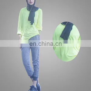 New Colors Hot In Malaysia Muslim Blouse Plus Size Muslimah Knit Blouse thumbnail-5