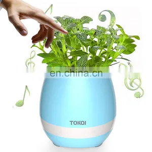 TOKQI K3 Waterproof Egg Intelligent Bluetooth Music Flower Pot Speaker With Touch Sensor Plant for Home Office thumbnail-1
