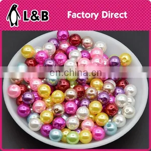 Jewelry Accessories Wholesale 2017 Hole Loose ABS Plastic Pearl Beads thumbnail-3