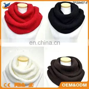2018 Wholesale Hot Selling Fashion Warm Infinity Loop Knitted Scarf thumbnail-1