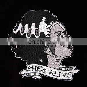 Man and Woman Embroidery Patch Back Iron On thumbnail-1