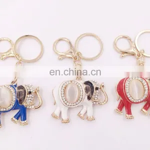 Elephant Keyring Fashion Cute Jewelry Pretty Rhinestone Crystal Charm Pendant Key Chain Bag Creative Gift thumbnail-4