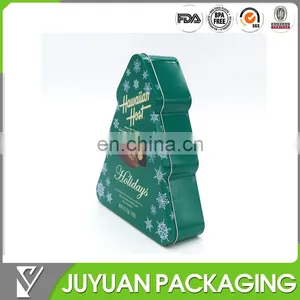 Christmas Tree Trinket Tin Box/christmas Tree Stand Tin Box for Chocolate thumbnail-1